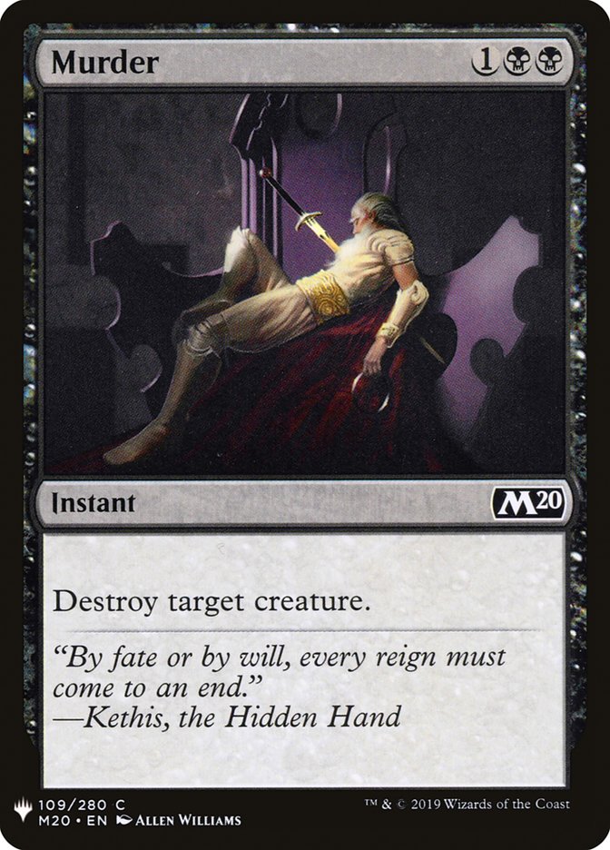 Murder [The List] (M20-109)