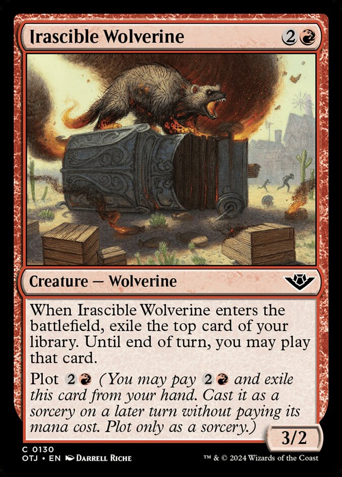 Irascible Wolverine [Outlaws of Thunder Junction] (130)