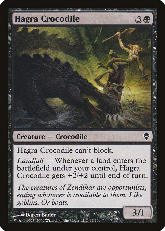 Hagra Crocodile [Zendikar] (94)