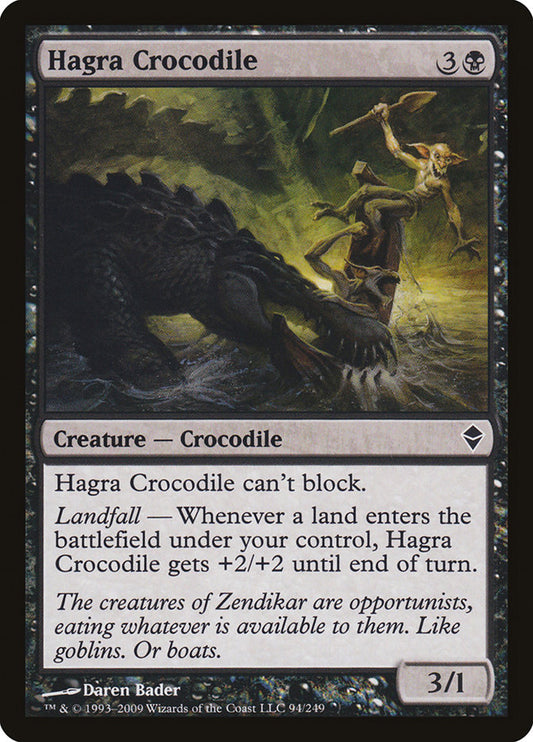 Hagra Crocodile [Zendikar] (94)