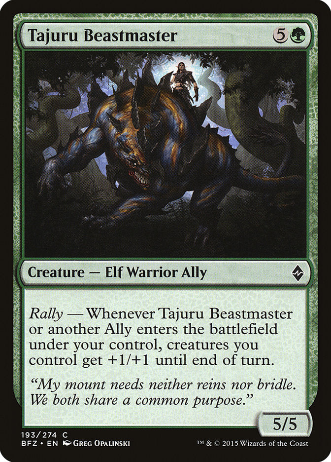 Tajuru Beastmaster [Battle for Zendikar] (193)