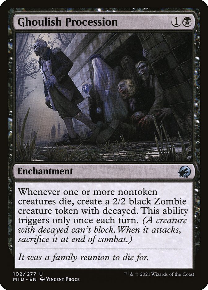 Ghoulish Procession [Innistrad: Midnight Hunt] (102)