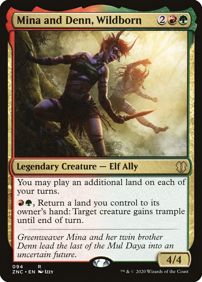 Mina and Denn, Wildborn [Zendikar Rising Commander] (94)