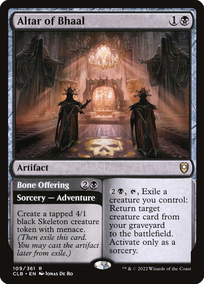Altar of Bhaal // Bone Offering [Commander Legends: Battle for Baldur's Gate] (109)