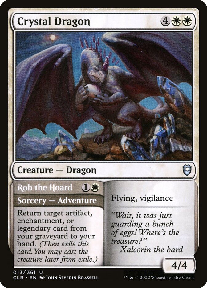 Crystal Dragon // Rob the Hoard [Commander Legends: Battle for Baldur's Gate] (13)