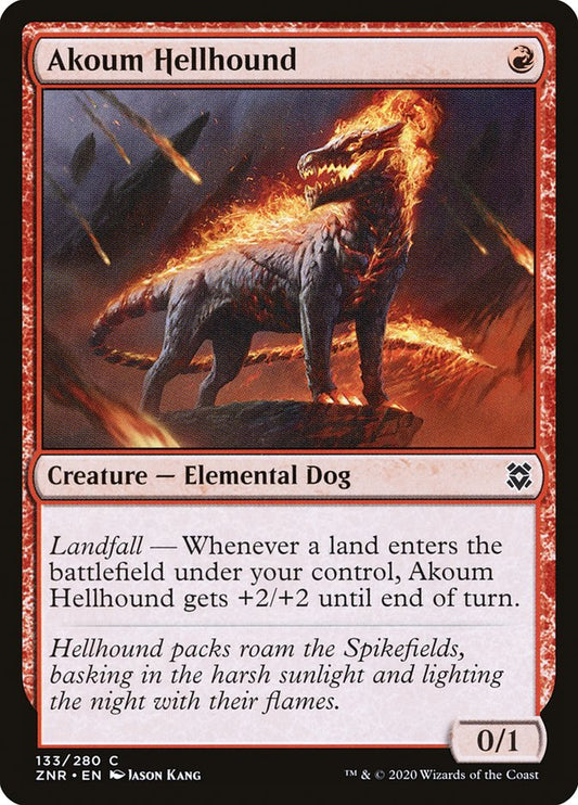 Akoum Hellhound [Zendikar Rising] (133)