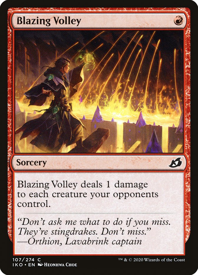 Blazing Volley [Ikoria: Lair of Behemoths] (107)