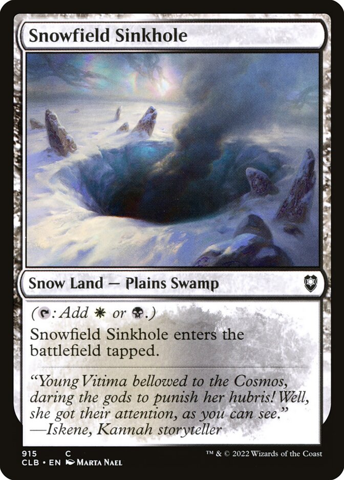 Snowfield Sinkhole [Commander Legends: Battle for Baldur's Gate] (915)