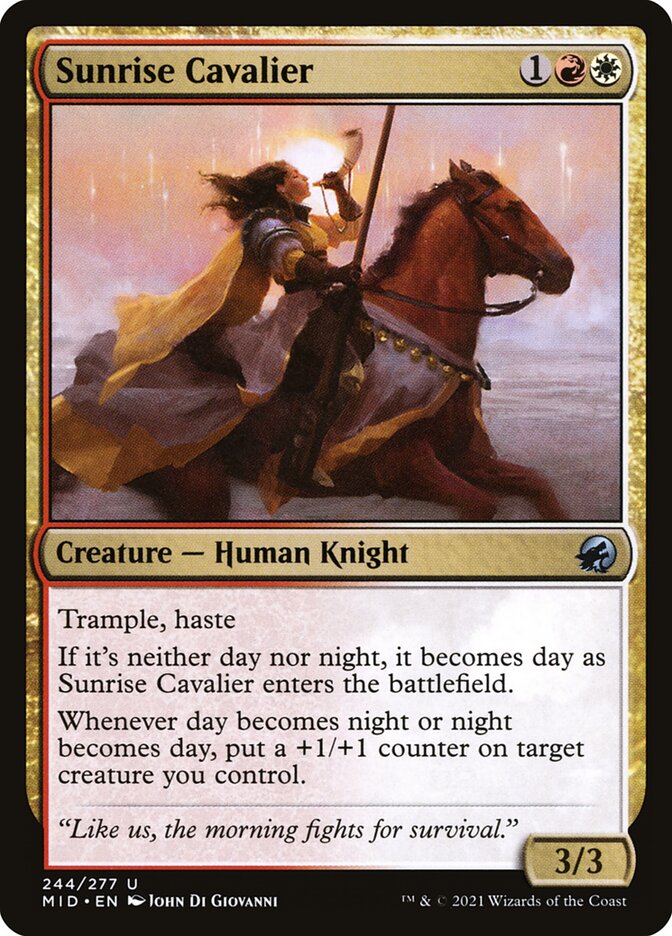 Sunrise Cavalier [Innistrad: Midnight Hunt] (244)