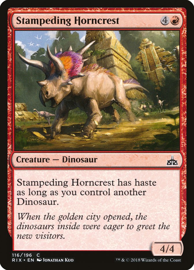 Stampeding Horncrest [Rivals of Ixalan] (116)