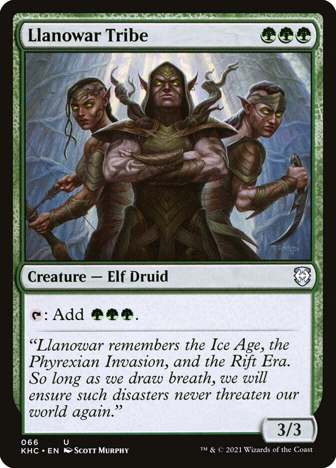 Llanowar Tribe [Kaldheim Commander] (66)