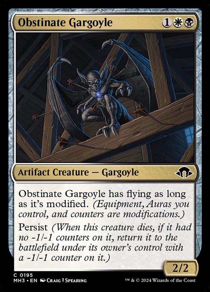 Obstinate Gargoyle [Modern Horizons 3] (195)