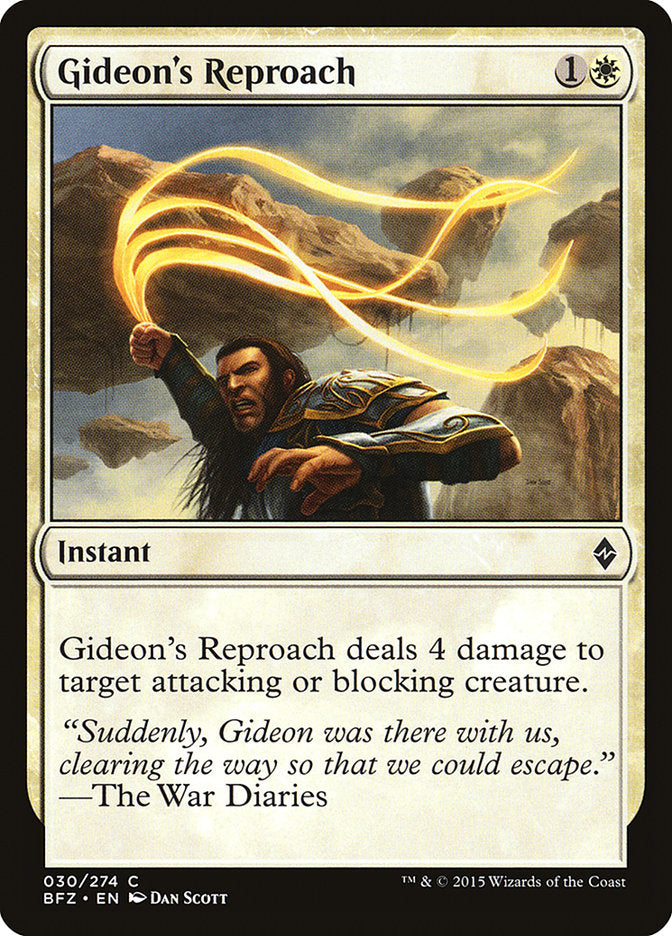 Gideon's Reproach [Battle for Zendikar] (30)