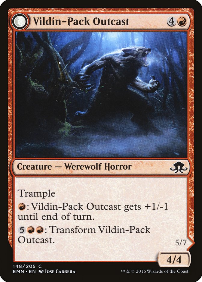 Vildin-Pack Outcast // Dronepack Kindred [Eldritch Moon] (148)