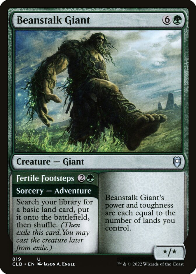 Beanstalk Giant // Fertile Footsteps [Commander Legends: Battle for Baldur's Gate] (819)