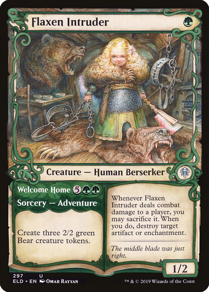Flaxen Intruder // Welcome Home [Throne of Eldraine Variants] (297)