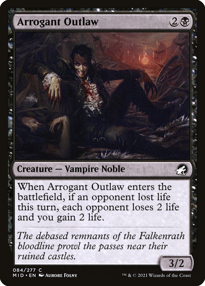 Arrogant Outlaw [Innistrad: Midnight Hunt] (84)