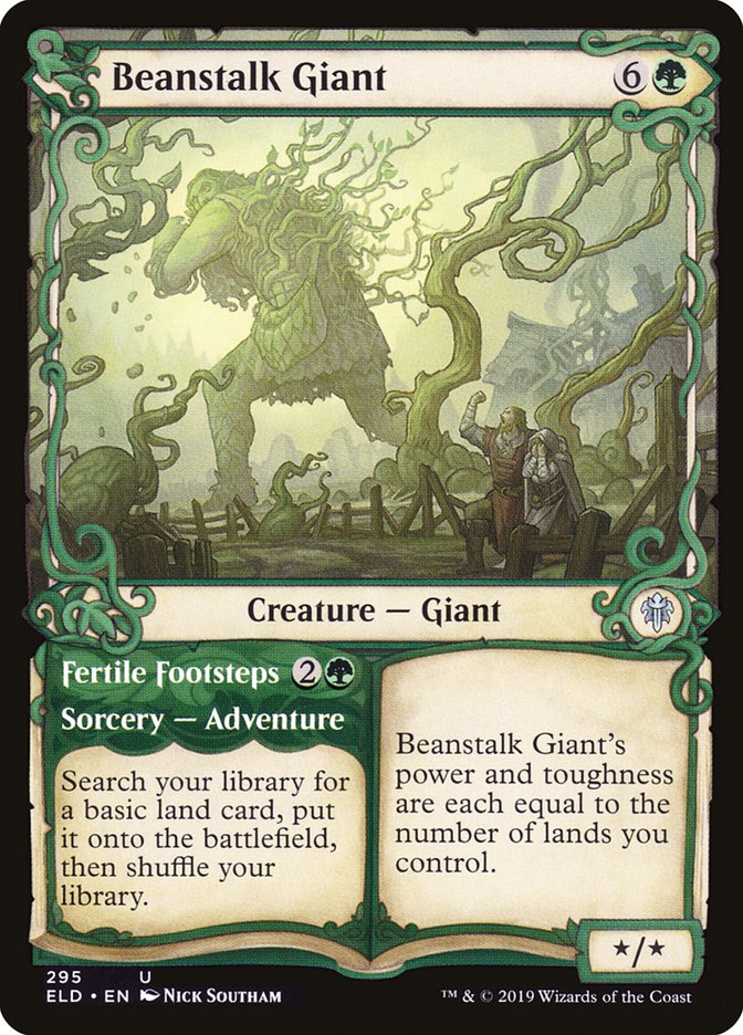 Beanstalk Giant // Fertile Footsteps [Throne of Eldraine Variants] (295)