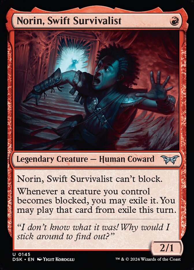 Norin, Swift Survivalist [Duskmourn: House of Horror] (145)