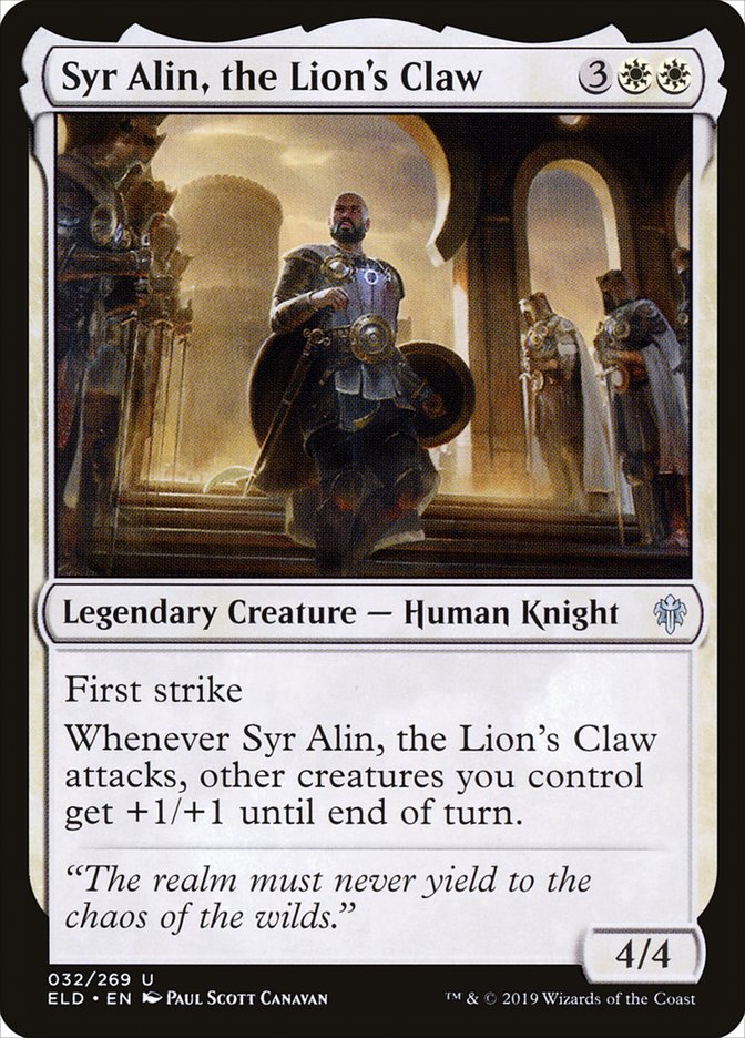 Syr Alin, the Lion's Claw [Throne of Eldraine] (32)