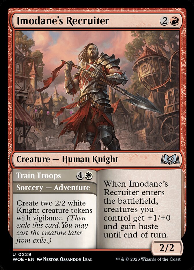 Imodane's Recruiter // Train Troops [Wilds of Eldraine] (229)