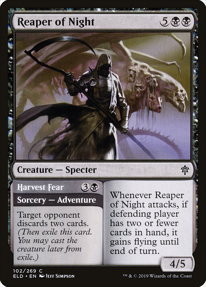 Reaper of Night // Harvest Fear [Throne of Eldraine] (102)