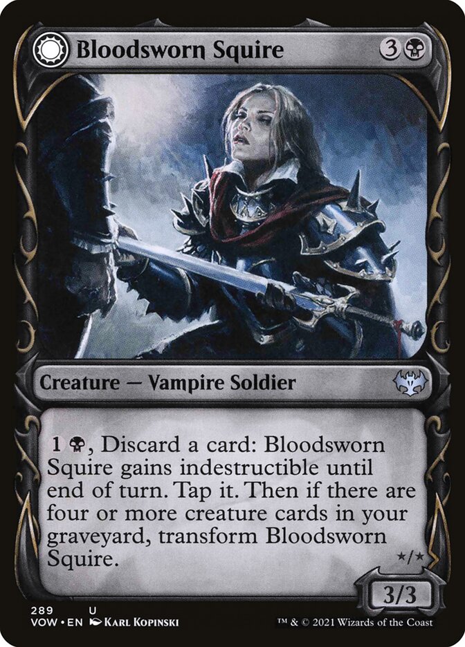 Bloodsworn Squire // Bloodsworn Knight [Innistrad: Crimson Vow] (289)