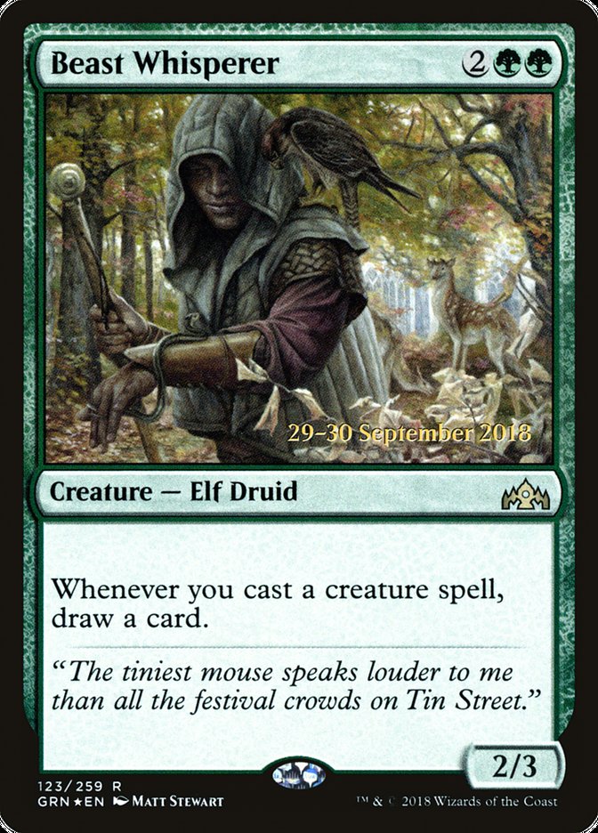 Beast Whisperer [Guilds of Ravnica Promos] (123s)