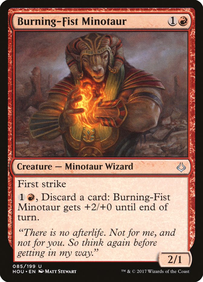 Burning-Fist Minotaur [Hour of Devastation] (85)