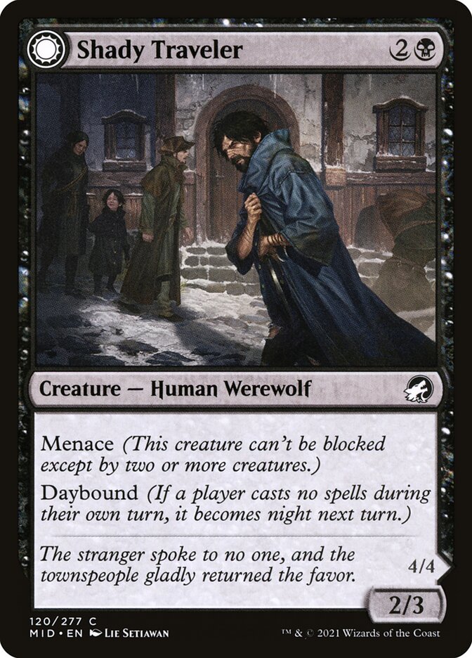 Shady Traveler // Stalking Predator [Innistrad: Midnight Hunt] (120)