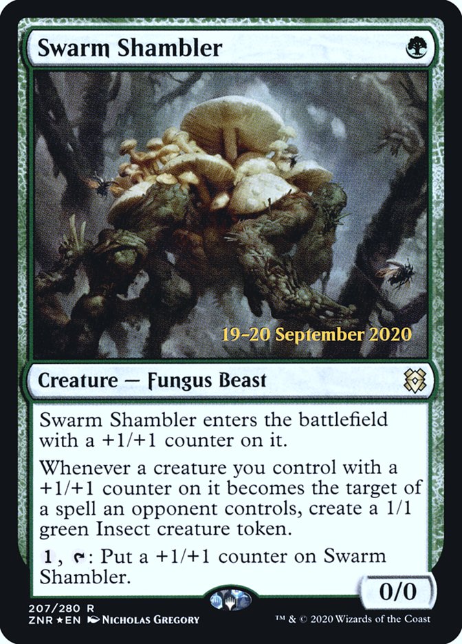 Swarm Shambler [Zendikar Rising Promos] (207s)