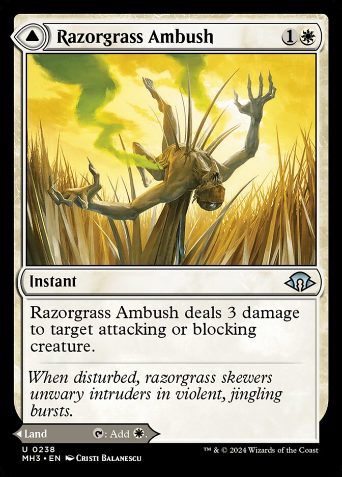 Razorgrass Ambush // Razorgrass Field [Modern Horizons 3] (238)