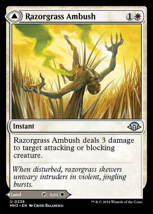 Razorgrass Ambush // Razorgrass Field [Modern Horizons 3] (238)