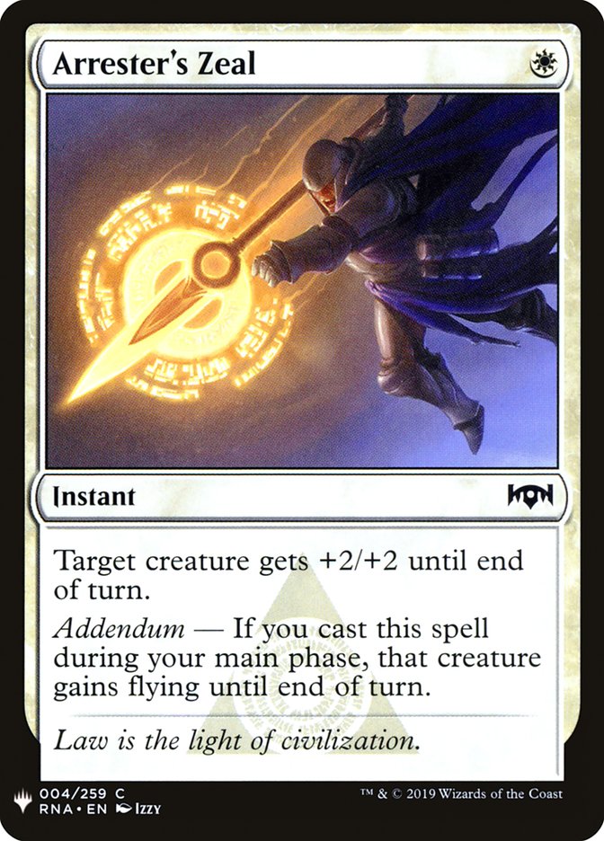 Arrester's Zeal [The List] (RNA-4)