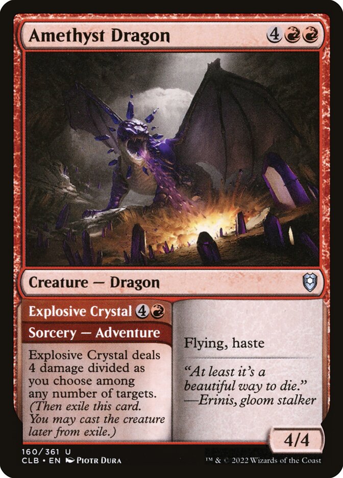Amethyst Dragon // Explosive Crystal [Commander Legends: Battle for Baldur's Gate] (160)