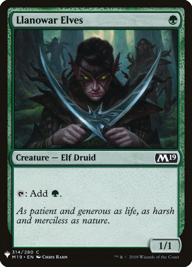 Llanowar Elves [The List] (M19-314)