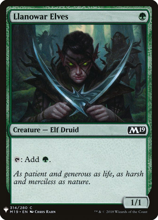 Llanowar Elves [The List] (M19-314)