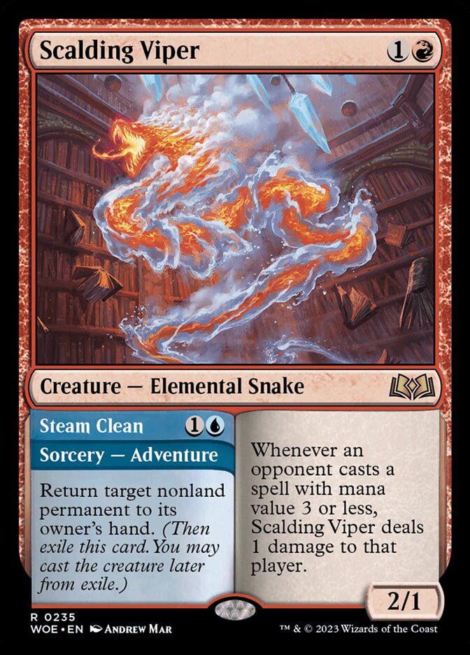 Scalding Viper // Steam Clean [Wilds of Eldraine] (235)
