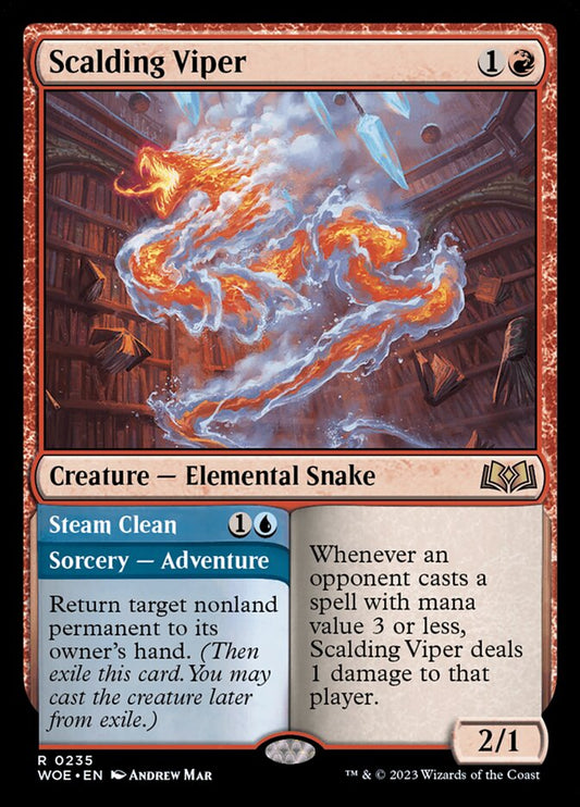 Scalding Viper // Steam Clean [Wilds of Eldraine] (235)