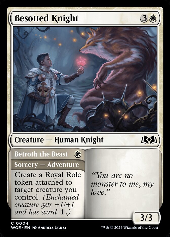 Besotted Knight // Betroth the Beast [Wilds of Eldraine] (4)