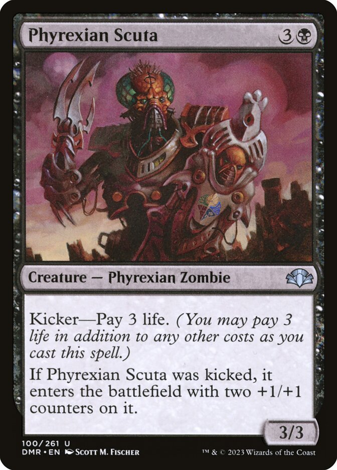 Phyrexian Scuta [Dominaria Remastered] (100)