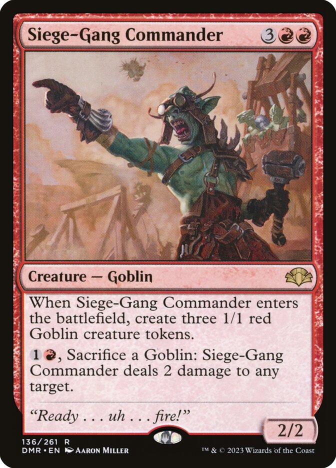 Siege-Gang Commander [Dominaria Remastered] (136)