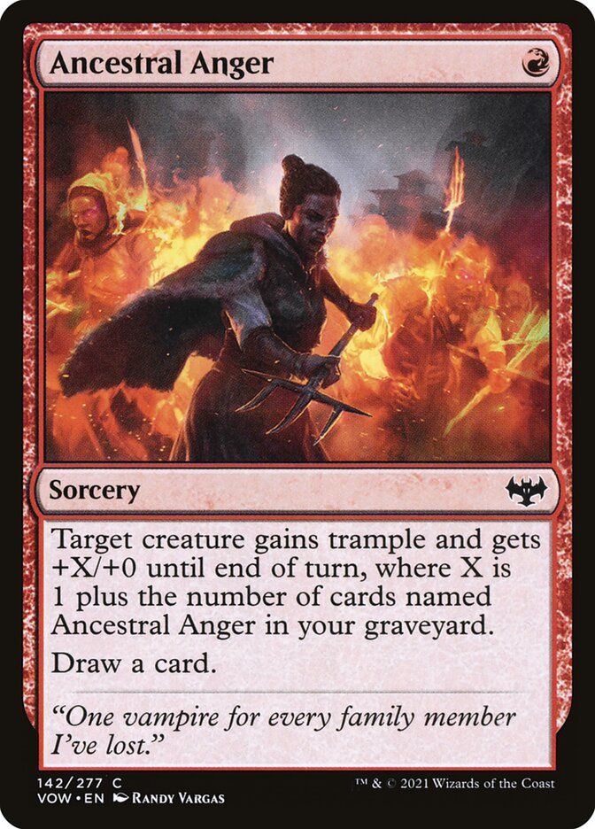 Ancestral Anger [Innistrad: Crimson Vow] (142)