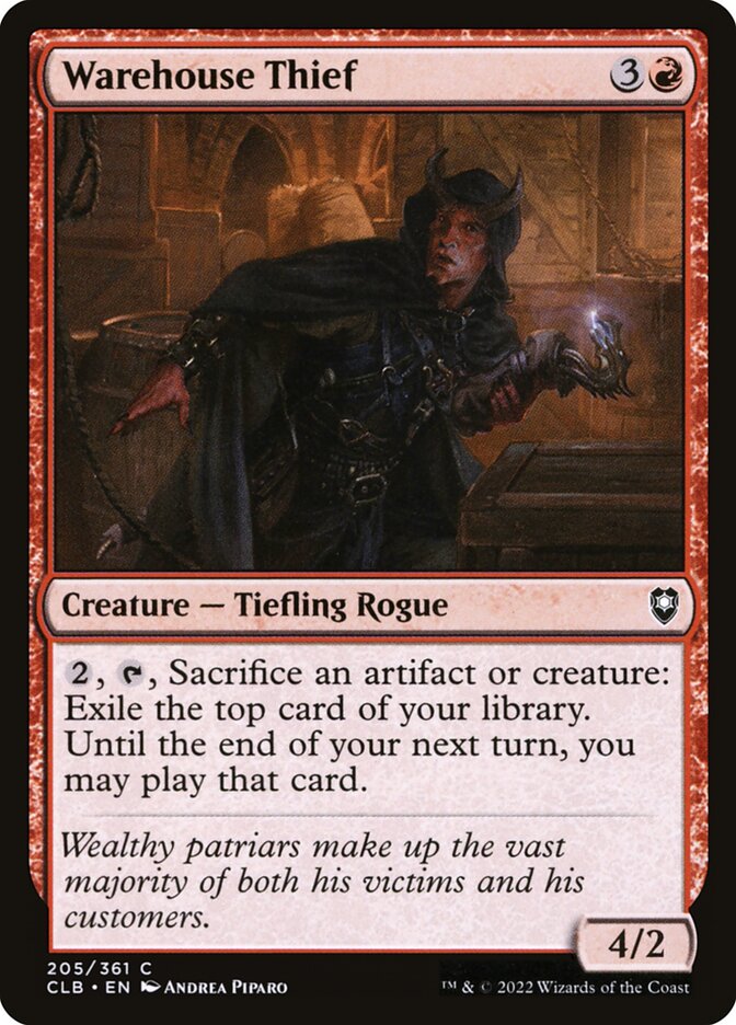 Warehouse Thief [Commander Legends: Battle for Baldur's Gate] (205)
