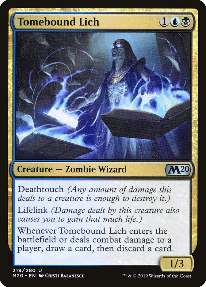 Tomebound Lich [Core Set 2020] (219)