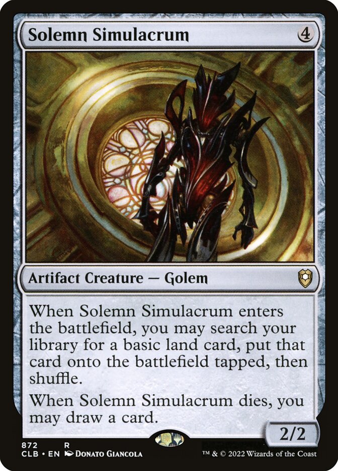 Solemn Simulacrum [Commander Legends: Battle for Baldur's Gate] (872)