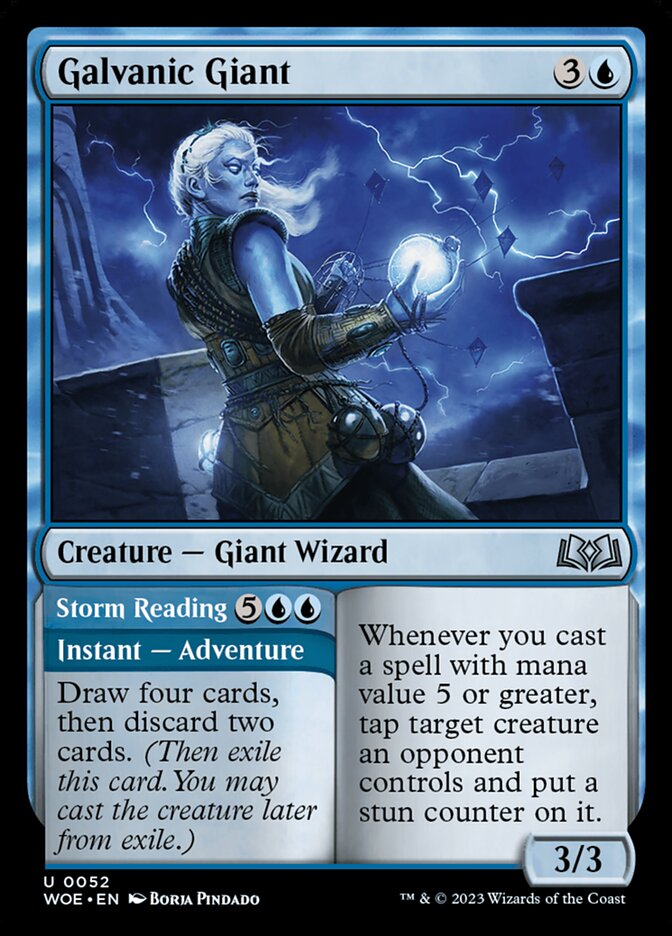 Galvanic Giant // Storm Reading [Wilds of Eldraine] (52)