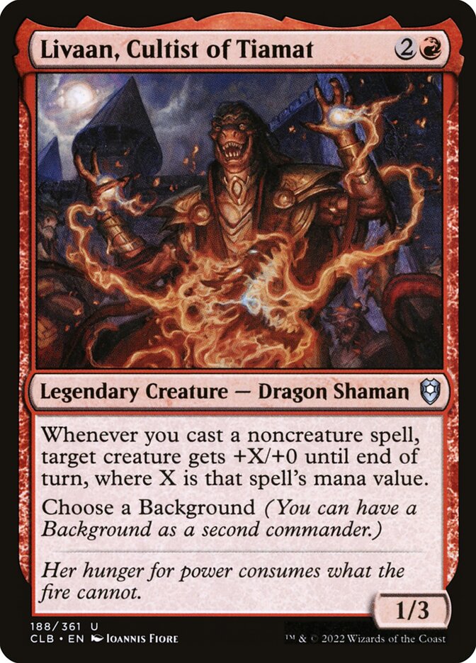 Livaan, Cultist of Tiamat [Commander Legends: Battle for Baldur's Gate] (188)