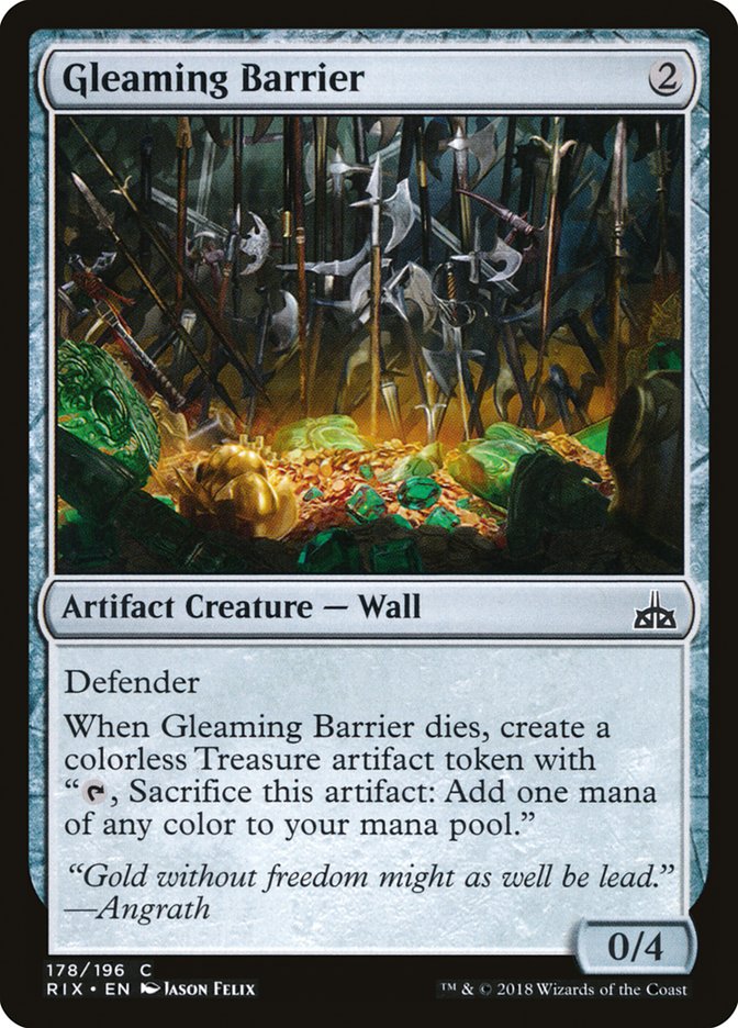 Gleaming Barrier [Rivals of Ixalan] (178)