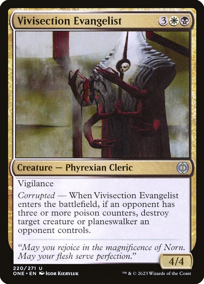 Vivisection Evangelist [Phyrexia: All Will Be One] (220)